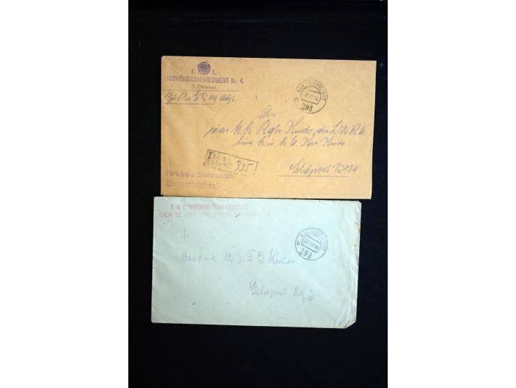1914/18, umfangreicher Sammlungsposten mit einigen hundert Zensurbriefen und Karten inkl. viel Feldpost, dabei viele verschie
