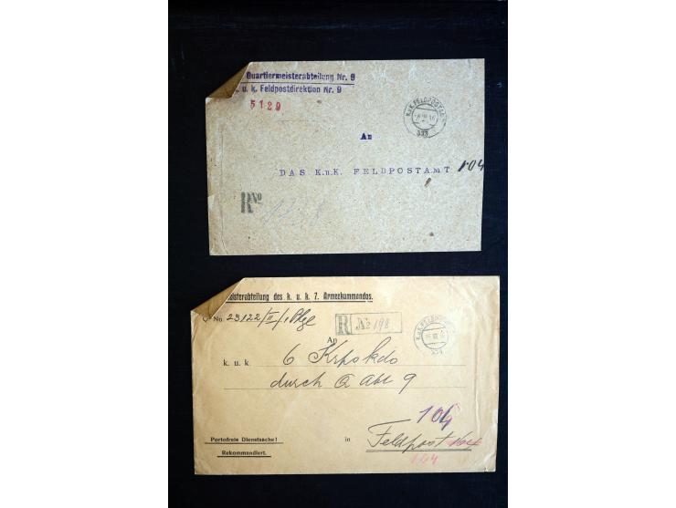 1914/18, umfangreicher Sammlungsposten mit einigen hundert Zensurbriefen und Karten inkl. viel Feldpost, dabei viele verschie