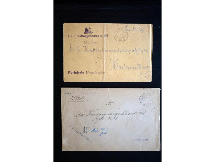 1914/18, umfangreicher Sammlungsposten mit einigen hundert Zensurbriefen und Karten inkl. viel Feldpost, dabei viele verschie