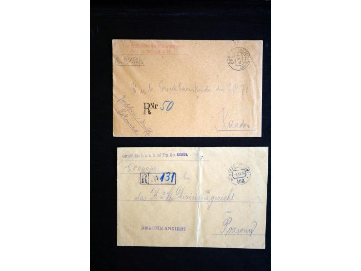 1914/18, umfangreicher Sammlungsposten mit einigen hundert Zensurbriefen und Karten inkl. viel Feldpost, dabei viele verschie