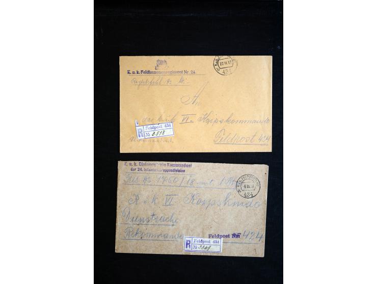 1914/18, umfangreicher Sammlungsposten mit einigen hundert Zensurbriefen und Karten inkl. viel Feldpost, dabei viele verschie
