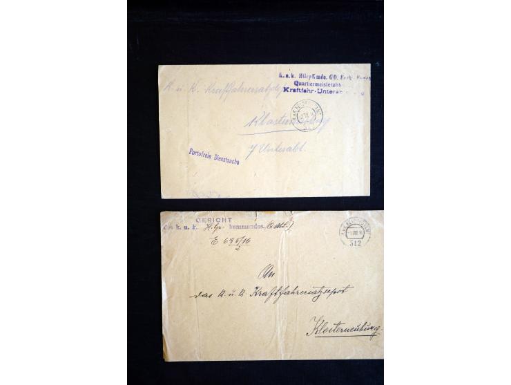 1914/18, umfangreicher Sammlungsposten mit einigen hundert Zensurbriefen und Karten inkl. viel Feldpost, dabei viele verschie