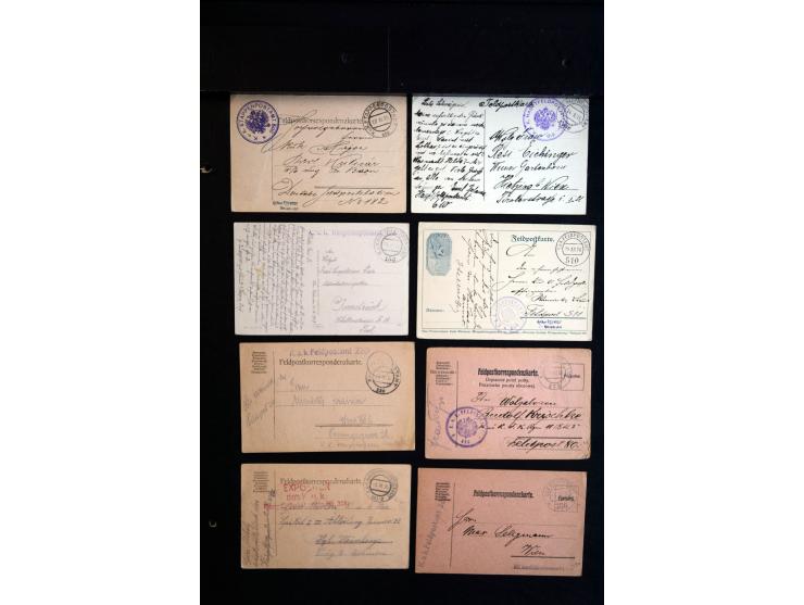 1914/18, umfangreicher Sammlungsposten mit einigen hundert Zensurbriefen und Karten inkl. viel Feldpost, dabei viele verschie