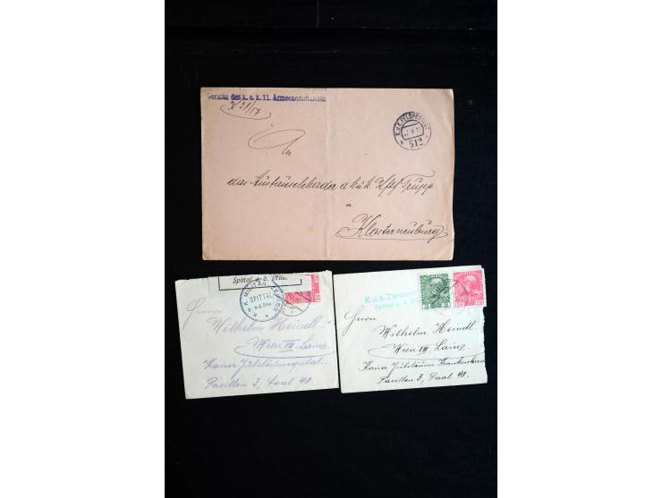 1914/18, umfangreicher Sammlungsposten mit einigen hundert Zensurbriefen und Karten inkl. viel Feldpost, dabei viele verschie