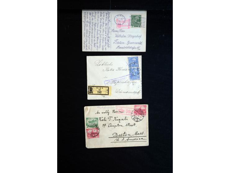 1914/18, umfangreicher Sammlungsposten mit einigen hundert Zensurbriefen und Karten inkl. viel Feldpost, dabei viele verschie
