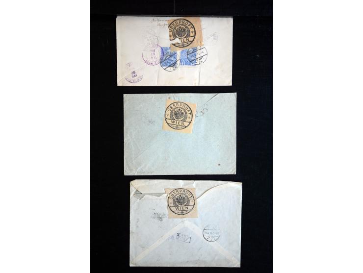 1914/18, umfangreicher Sammlungsposten mit einigen hundert Zensurbriefen und Karten inkl. viel Feldpost, dabei viele verschie