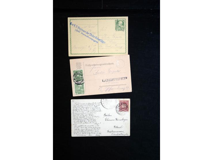 1914/18, umfangreicher Sammlungsposten mit einigen hundert Zensurbriefen und Karten inkl. viel Feldpost, dabei viele verschie