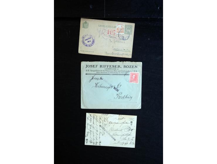 1914/18, umfangreicher Sammlungsposten mit einigen hundert Zensurbriefen und Karten inkl. viel Feldpost, dabei viele verschie