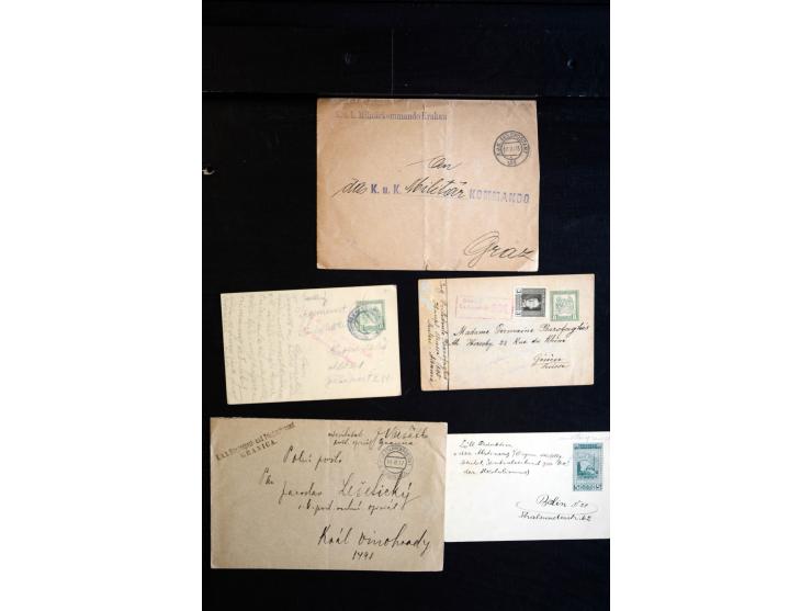 1914/18, umfangreicher Sammlungsposten mit einigen hundert Zensurbriefen und Karten inkl. viel Feldpost, dabei viele verschie