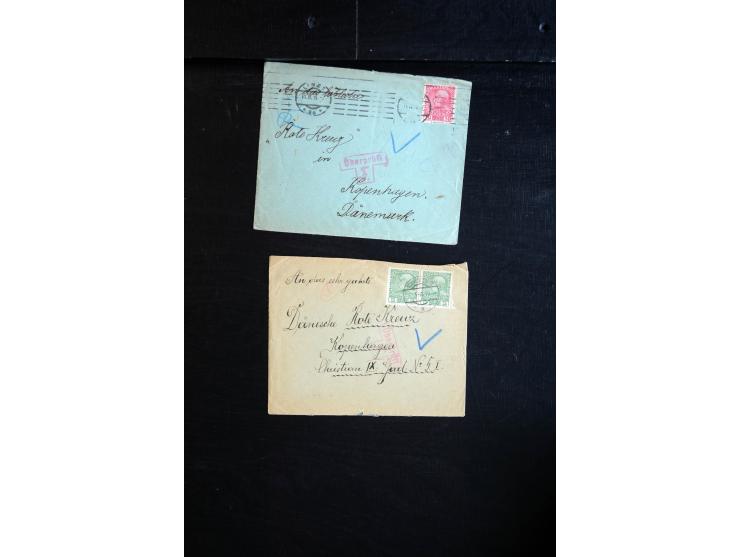 1914/18, umfangreicher Sammlungsposten mit einigen hundert Zensurbriefen und Karten inkl. viel Feldpost, dabei viele verschie