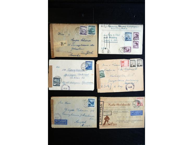 1945/60 (ca), interessanter Posten mit Zensurpost, dabei viel Auslandspost bzw. Incoming Mail, viele verschiedenene Zensuren 