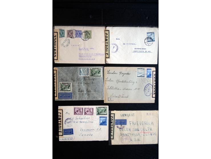 1945/60 (ca), interessanter Posten mit Zensurpost, dabei viel Auslandspost bzw. Incoming Mail, viele verschiedenene Zensuren 