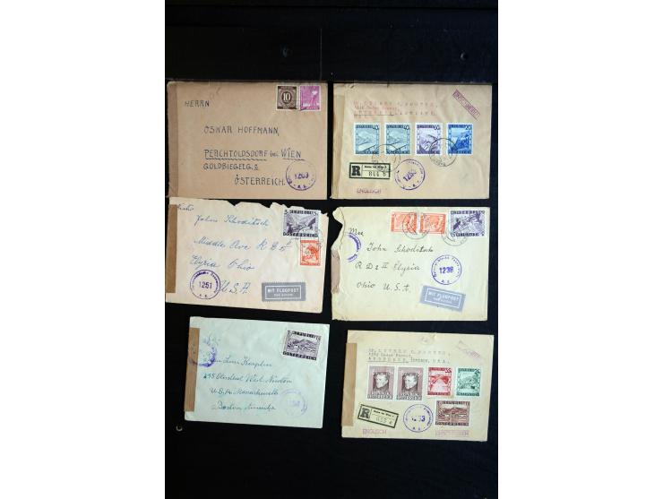 1945/60 (ca), interessanter Posten mit Zensurpost, dabei viel Auslandspost bzw. Incoming Mail, viele verschiedenene Zensuren 