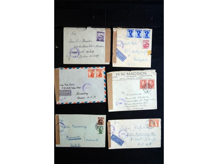 1945/60 (ca), interessanter Posten mit Zensurpost, dabei viel Auslandspost bzw. Incoming Mail, viele verschiedenene Zensuren 