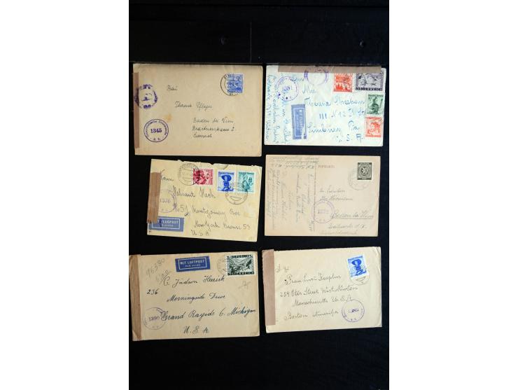 1945/60 (ca), interessanter Posten mit Zensurpost, dabei viel Auslandspost bzw. Incoming Mail, viele verschiedenene Zensuren 