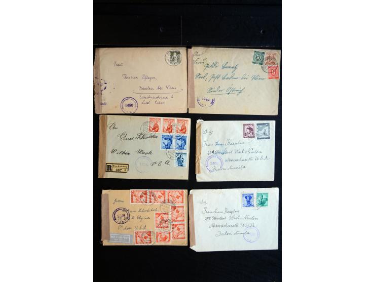 1945/60 (ca), interessanter Posten mit Zensurpost, dabei viel Auslandspost bzw. Incoming Mail, viele verschiedenene Zensuren 
