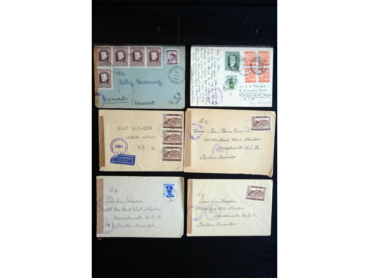 1945/60 (ca), interessanter Posten mit Zensurpost, dabei viel Auslandspost bzw. Incoming Mail, viele verschiedenene Zensuren 
