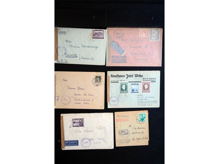 1945/60 (ca), interessanter Posten mit Zensurpost, dabei viel Auslandspost bzw. Incoming Mail, viele verschiedenene Zensuren 