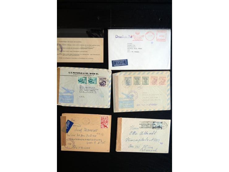 1945/60 (ca), interessanter Posten mit Zensurpost, dabei viel Auslandspost bzw. Incoming Mail, viele verschiedenene Zensuren 
