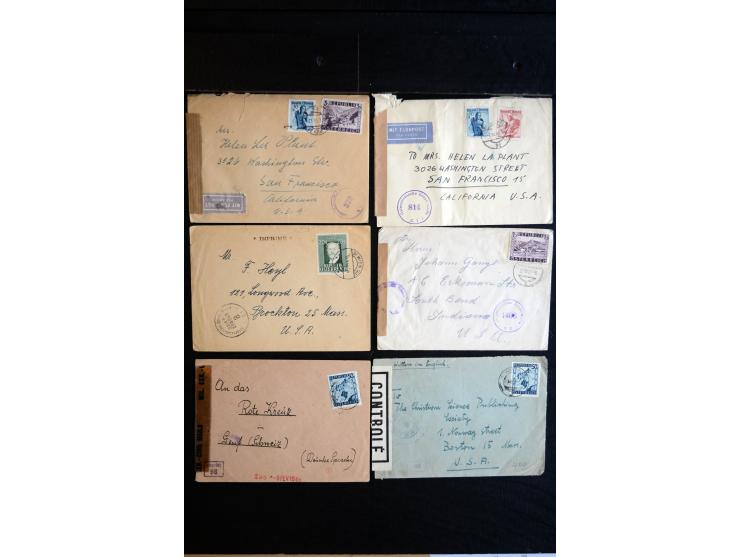 1945/60 (ca), interessanter Posten mit Zensurpost, dabei viel Auslandspost bzw. Incoming Mail, viele verschiedenene Zensuren 