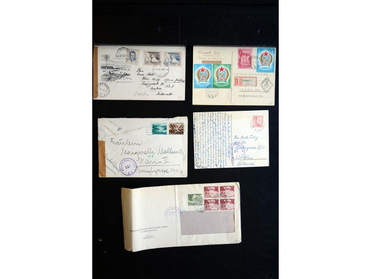 1945/60 (ca), interessanter Posten mit Zensurpost, dabei viel Auslandspost bzw. Incoming Mail, viele verschiedenene Zensuren 
