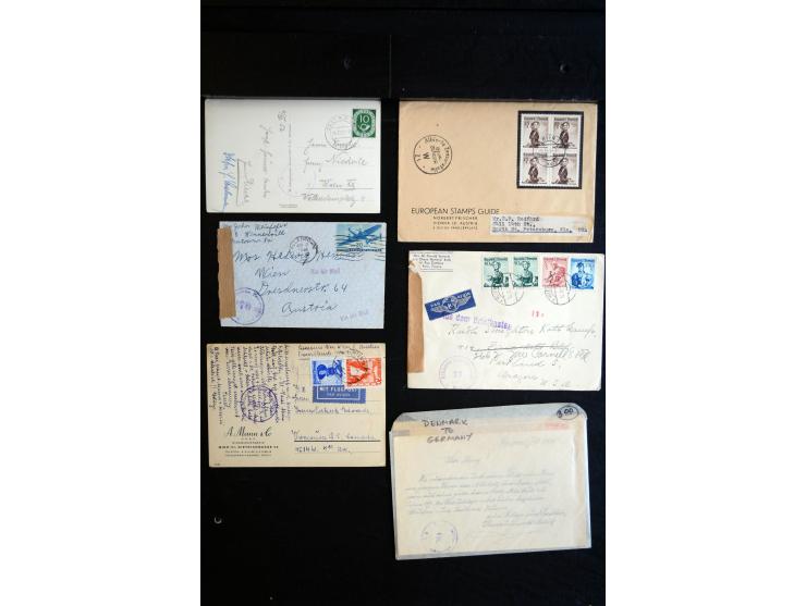 1945/60 (ca), interessanter Posten mit Zensurpost, dabei viel Auslandspost bzw. Incoming Mail, viele verschiedenene Zensuren 