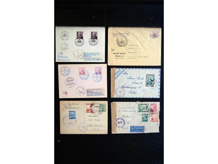 1945/60 (ca), interessanter Posten mit Zensurpost, dabei viel Auslandspost bzw. Incoming Mail, viele verschiedenene Zensuren 
