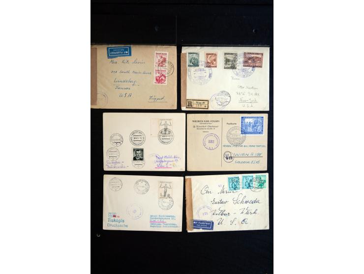 1945/60 (ca), interessanter Posten mit Zensurpost, dabei viel Auslandspost bzw. Incoming Mail, viele verschiedenene Zensuren 