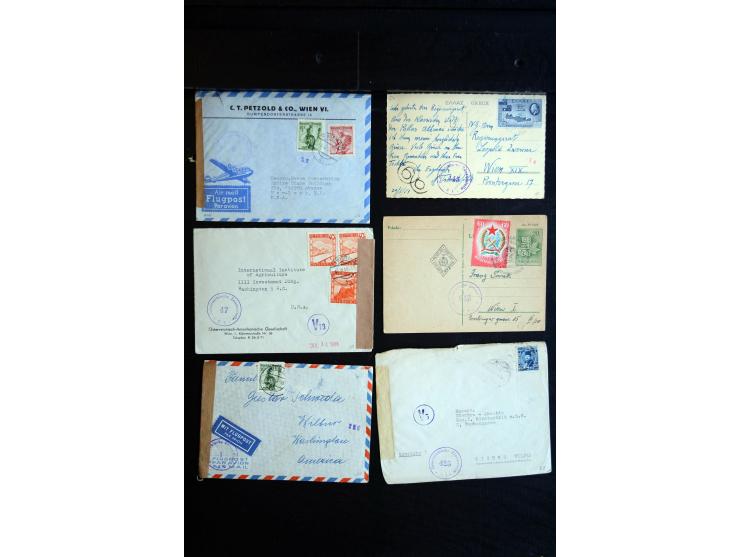 1945/60 (ca), interessanter Posten mit Zensurpost, dabei viel Auslandspost bzw. Incoming Mail, viele verschiedenene Zensuren 