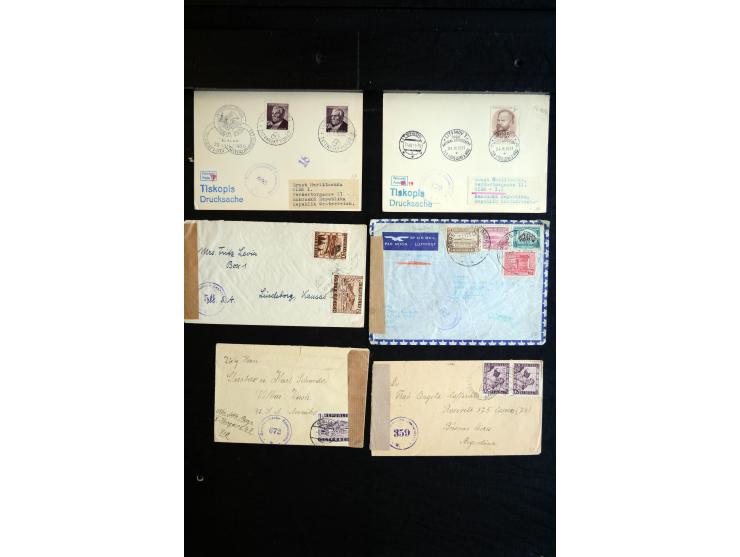1945/60 (ca), interessanter Posten mit Zensurpost, dabei viel Auslandspost bzw. Incoming Mail, viele verschiedenene Zensuren 