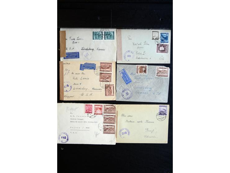 1945/60 (ca), interessanter Posten mit Zensurpost, dabei viel Auslandspost bzw. Incoming Mail, viele verschiedenene Zensuren 