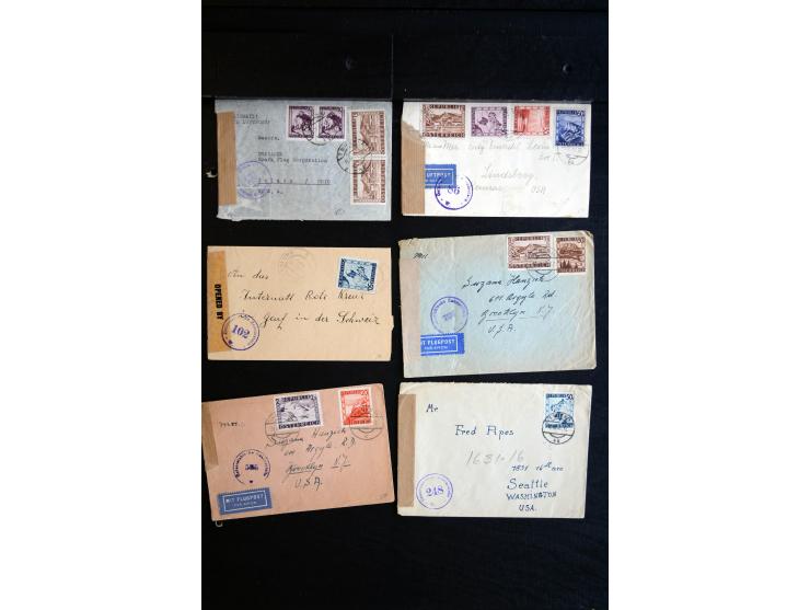 1945/60 (ca), interessanter Posten mit Zensurpost, dabei viel Auslandspost bzw. Incoming Mail, viele verschiedenene Zensuren 