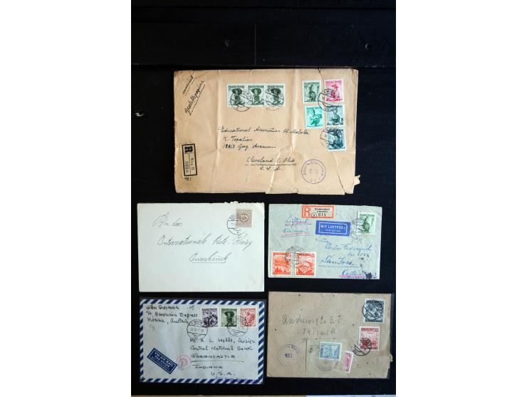 1945/60 (ca), interessanter Posten mit Zensurpost, dabei viel Auslandspost bzw. Incoming Mail, viele verschiedenene Zensuren 