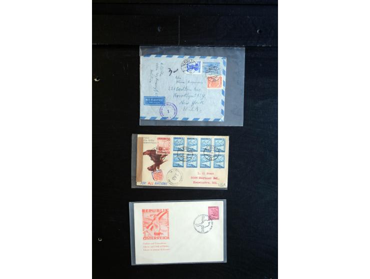 1945/60 (ca), interessanter Posten mit Zensurpost, dabei viel Auslandspost bzw. Incoming Mail, viele verschiedenene Zensuren 