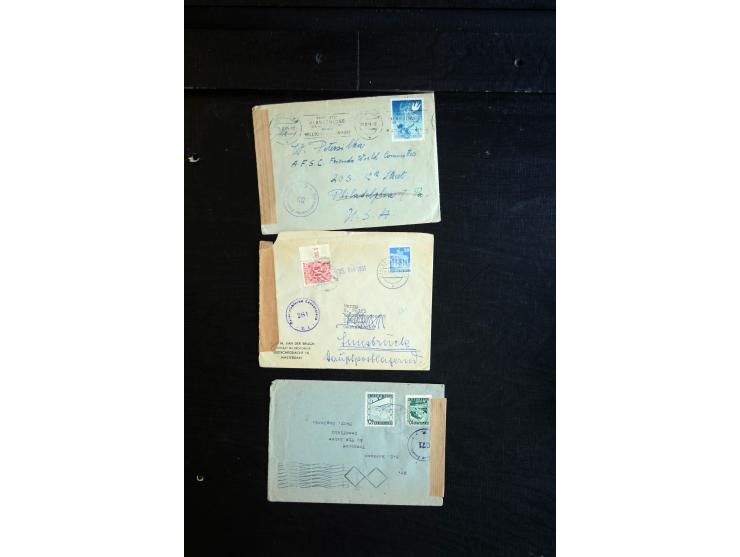 1945/60 (ca), interessanter Posten mit Zensurpost, dabei viel Auslandspost bzw. Incoming Mail, viele verschiedenene Zensuren 