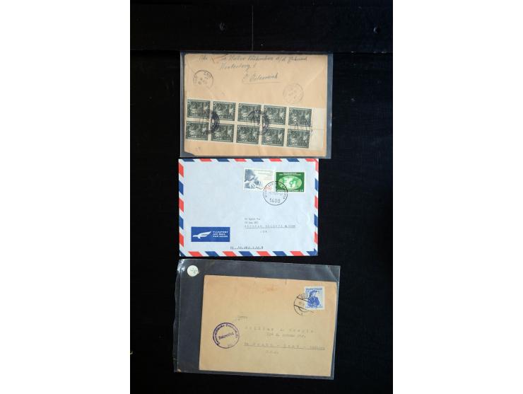 1945/60 (ca), interessanter Posten mit Zensurpost, dabei viel Auslandspost bzw. Incoming Mail, viele verschiedenene Zensuren 