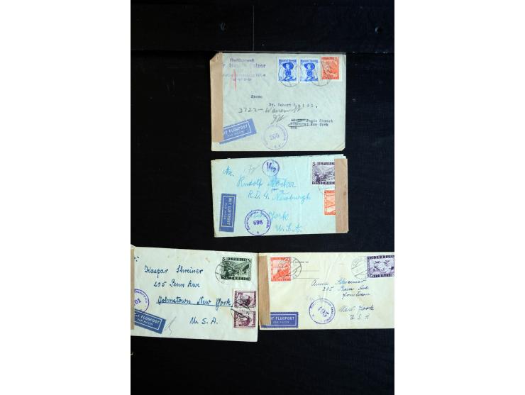 1945/60 (ca), interessanter Posten mit Zensurpost, dabei viel Auslandspost bzw. Incoming Mail, viele verschiedenene Zensuren 