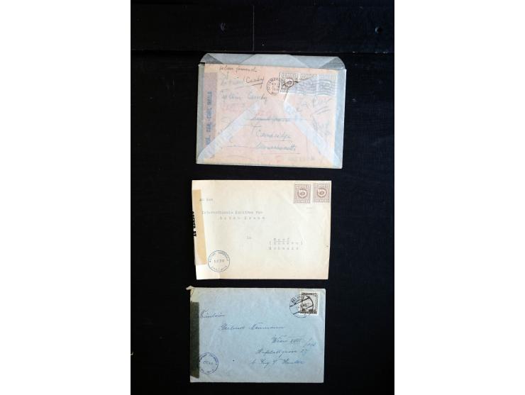 1945/60 (ca), interessanter Posten mit Zensurpost, dabei viel Auslandspost bzw. Incoming Mail, viele verschiedenene Zensuren 