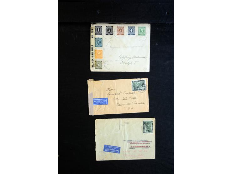 1945/60 (ca), interessanter Posten mit Zensurpost, dabei viel Auslandspost bzw. Incoming Mail, viele verschiedenene Zensuren 