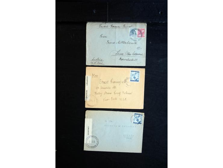 1945/60 (ca), interessanter Posten mit Zensurpost, dabei viel Auslandspost bzw. Incoming Mail, viele verschiedenene Zensuren 