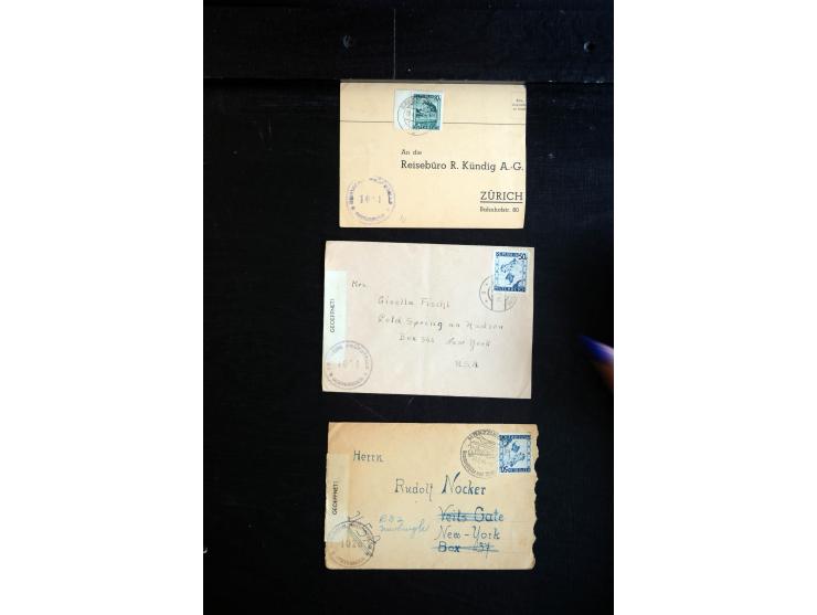 1945/60 (ca), interessanter Posten mit Zensurpost, dabei viel Auslandspost bzw. Incoming Mail, viele verschiedenene Zensuren 
