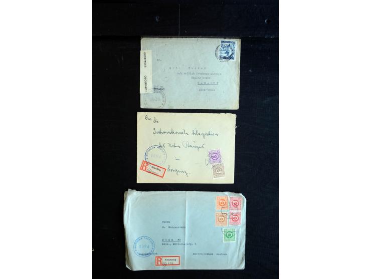 1945/60 (ca), interessanter Posten mit Zensurpost, dabei viel Auslandspost bzw. Incoming Mail, viele verschiedenene Zensuren 
