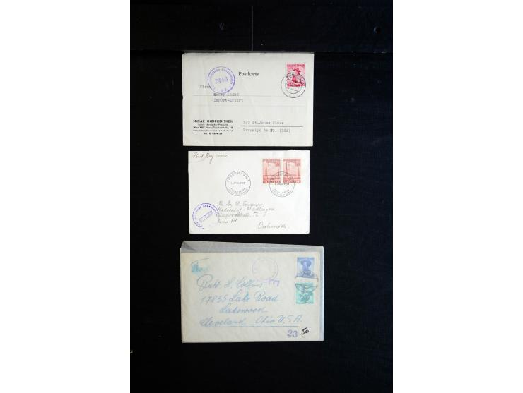 1945/60 (ca), interessanter Posten mit Zensurpost, dabei viel Auslandspost bzw. Incoming Mail, viele verschiedenene Zensuren 