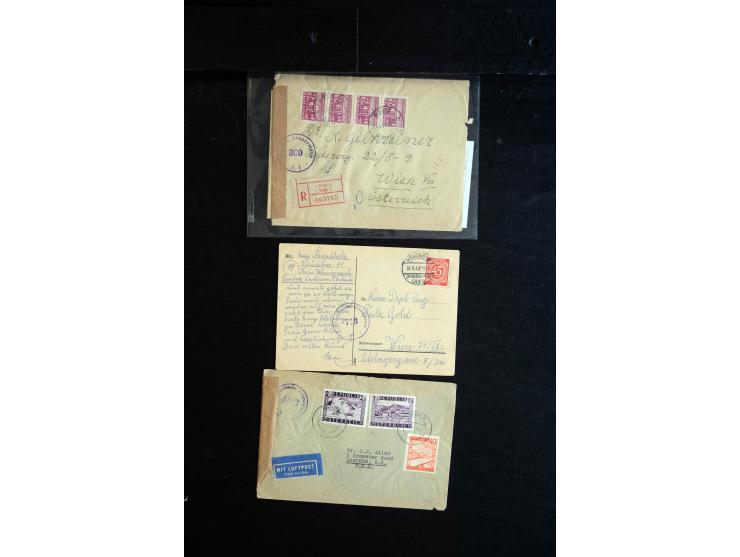 1945/60 (ca), interessanter Posten mit Zensurpost, dabei viel Auslandspost bzw. Incoming Mail, viele verschiedenene Zensuren 