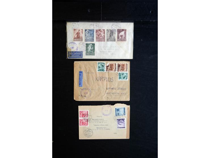 1945/60 (ca), interessanter Posten mit Zensurpost, dabei viel Auslandspost bzw. Incoming Mail, viele verschiedenene Zensuren 