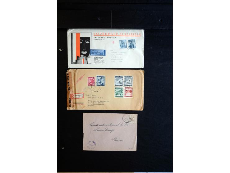 1945/60 (ca), interessanter Posten mit Zensurpost, dabei viel Auslandspost bzw. Incoming Mail, viele verschiedenene Zensuren 