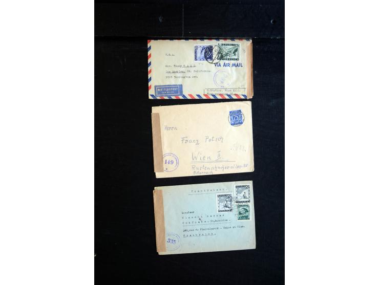 1945/60 (ca), interessanter Posten mit Zensurpost, dabei viel Auslandspost bzw. Incoming Mail, viele verschiedenene Zensuren 