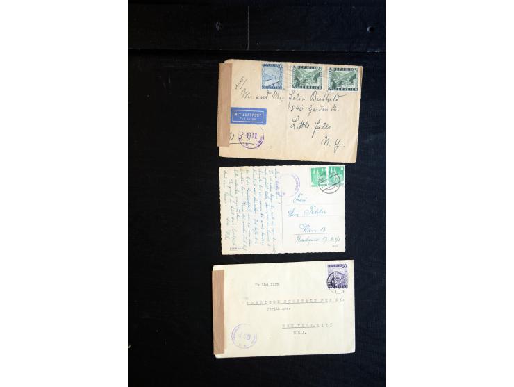 1945/60 (ca), interessanter Posten mit Zensurpost, dabei viel Auslandspost bzw. Incoming Mail, viele verschiedenene Zensuren 