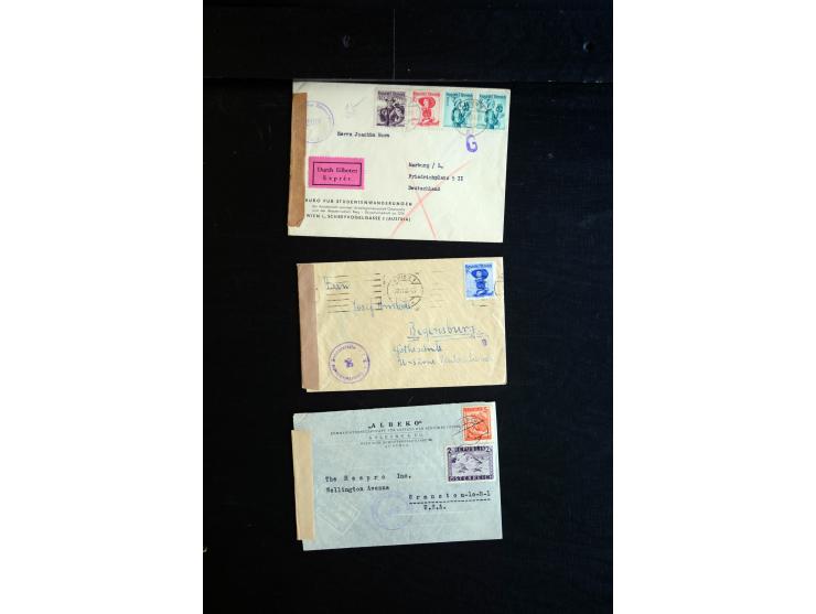 1945/60 (ca), interessanter Posten mit Zensurpost, dabei viel Auslandspost bzw. Incoming Mail, viele verschiedenene Zensuren 