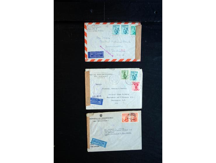 1945/60 (ca), interessanter Posten mit Zensurpost, dabei viel Auslandspost bzw. Incoming Mail, viele verschiedenene Zensuren 